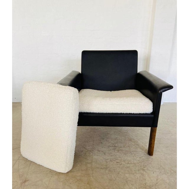 Vintage Danish Brown Leather Lounge Chair by Hans Olsen, 1960s For Sale - Image 10 of 15