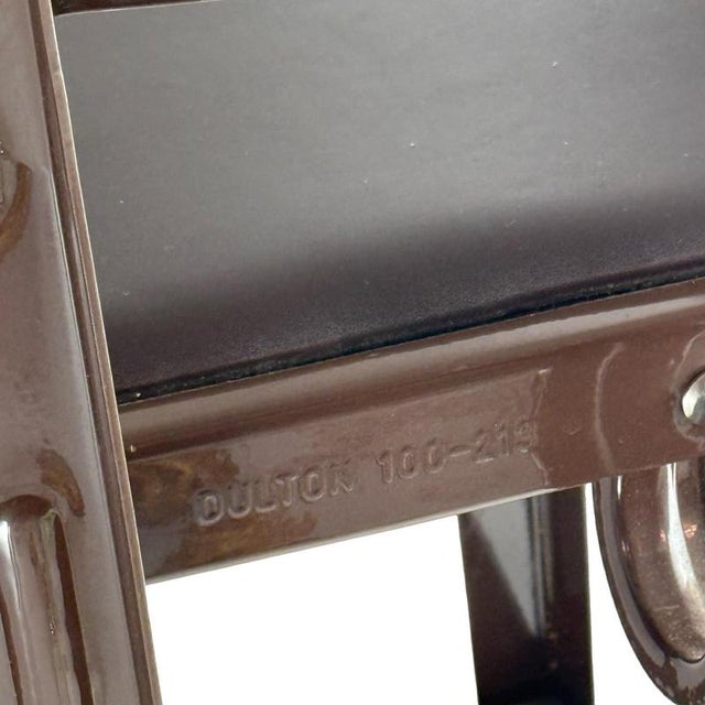 Industrial Brown Bar Stool with Black Seat by Yasu Sasamoto for Dulton For Sale - Image 6 of 7