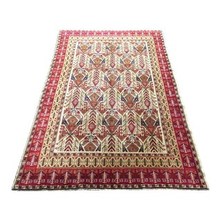 Mid 20th Century Vintage Turkish Wool Carpet Handmade Tribal Area Rug For Sale