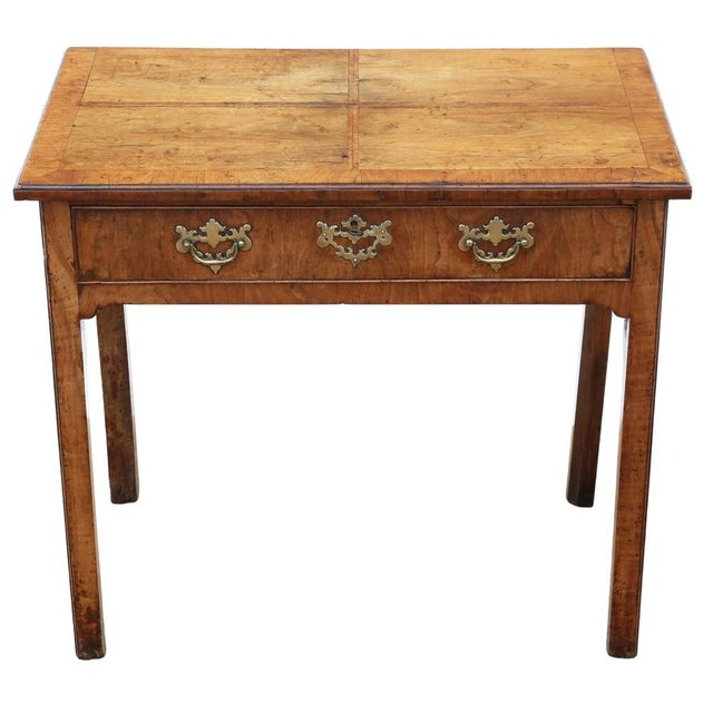 Antique Georgian Walnut Desk or Dressing Table, 1750s For Sale - Image 10 of 10