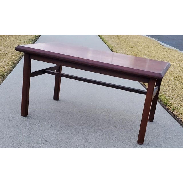 Wood Mid Century Modern 1960s Motif Inc. #6304 F203 Beveled Solid Walnut Side Table For Sale - Image 7 of 12