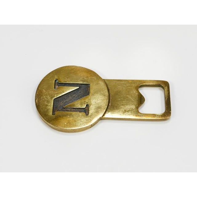 1960s Brass Letter N Initial Bottle Opener by Carl Auböck, Vienna, 1960s For Sale - Image 5 of 10