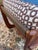 Beige Mahogany Armchair with Aubergine Circular Pattern For Sale - Image 8 of 11