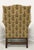 Late 20th Century Southwood Mahogany Frame Chippendale Pineapple Fabric Wing Back Chair W/ Ottoman For Sale - Image 5 of 15