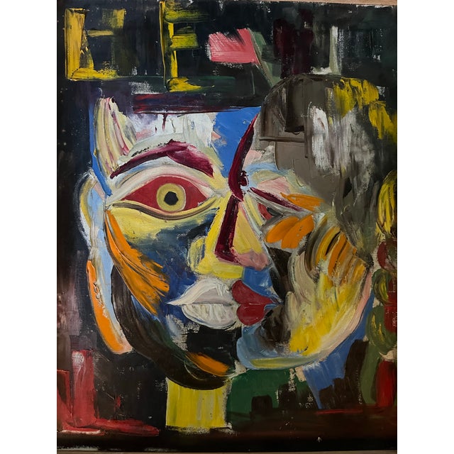 Mid-Century Modern Original Mid-Century Modern Expressionist Oil Painting “Las Dos Vistas” by Don C. Kincaid For Sale - Image 3 of 8