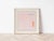 Abstract Minimalist Pink Turquoise and Orange Pastel Art Print, 20 X 20 Print in Wood Frame For Sale - Image 3 of 3