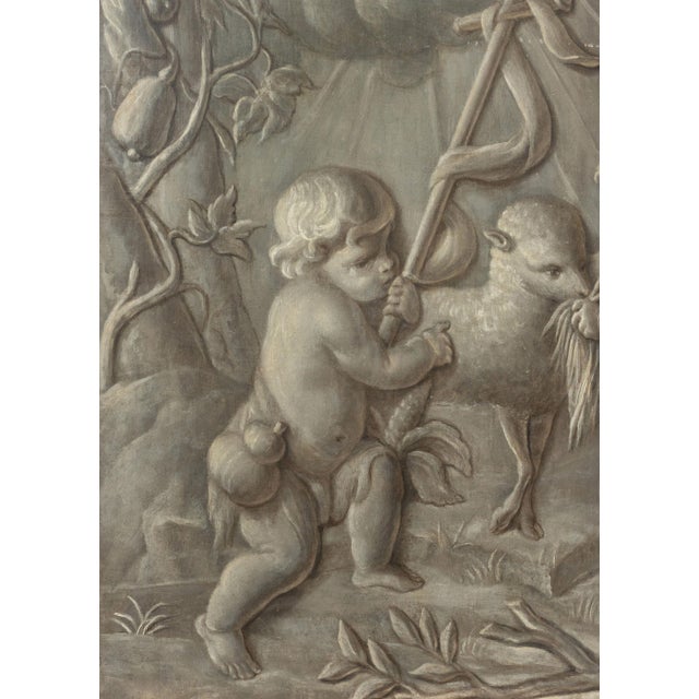 Figurative Jacob De Wit Attr. "Agnus Dei en Grisaille" Oil For Sale - Image 3 of 6