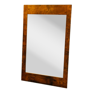 Mid-Century West Michigan Furniture Burl Wall Mirror