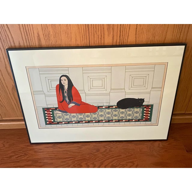 1970s Will Barnet Original Signed, Titled & Numbered Limited Edition Serigraph "Soliloquy" For Sale - Image 9 of 13
