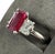 Metal 2.02 CTW Mid-Century Burmese Ruby & Diamond Platinum Three-Stone Ring, Size 6 For Sale - Image 7 of 9