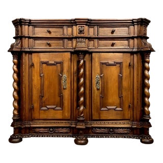 Alsatian Buffet in Stained Wood, 1600s For Sale
