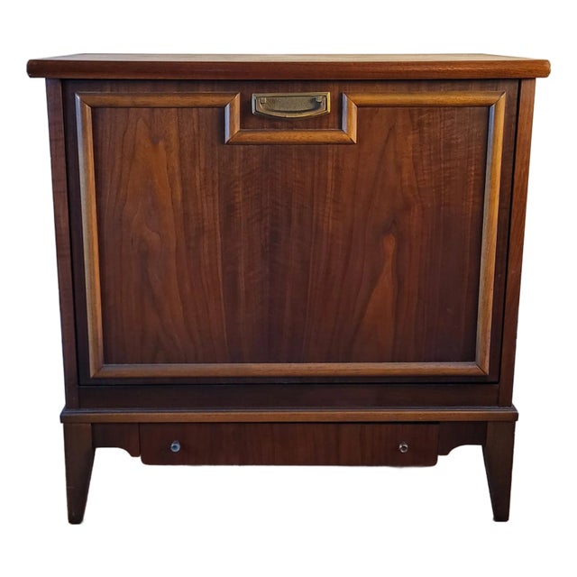 Vintage MCM Lane Record Cabinet-Tilt Down For Sale
