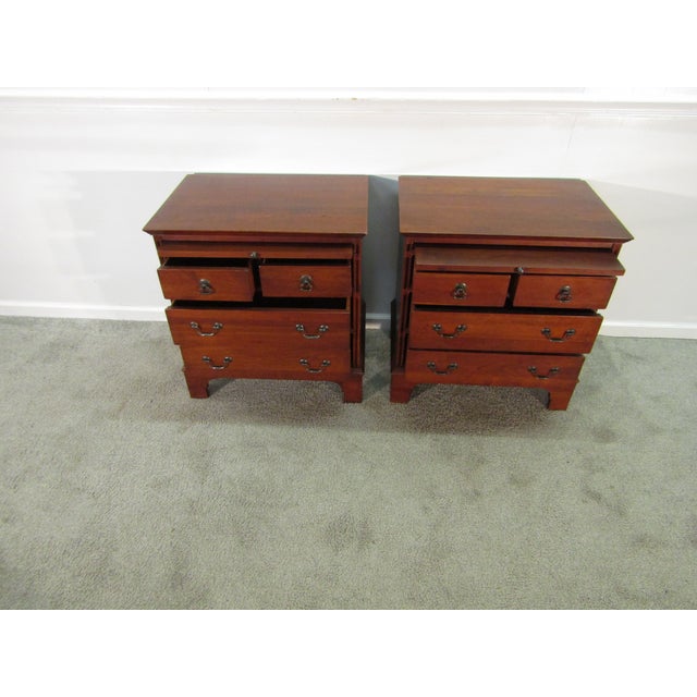 1990s Lexington Bob Timberlake Solid Cherry Pair of Nightstands For Sale - Image 5 of 10