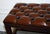Vintage Chesterfield Hand Dyed Brown Leather Tuffed Footstool For Sale - Image 17 of 18