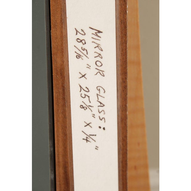 Studio Crafted Maple and Walnut Wall Mirror For Sale - Image 11 of 12