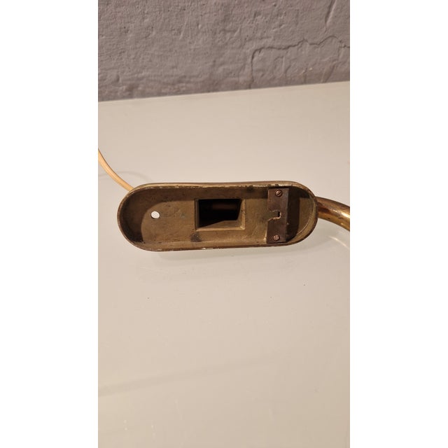 Vintage Wall Lamp in Brass with Double Extension and Red Lampshade, 1950s For Sale - Image 6 of 10