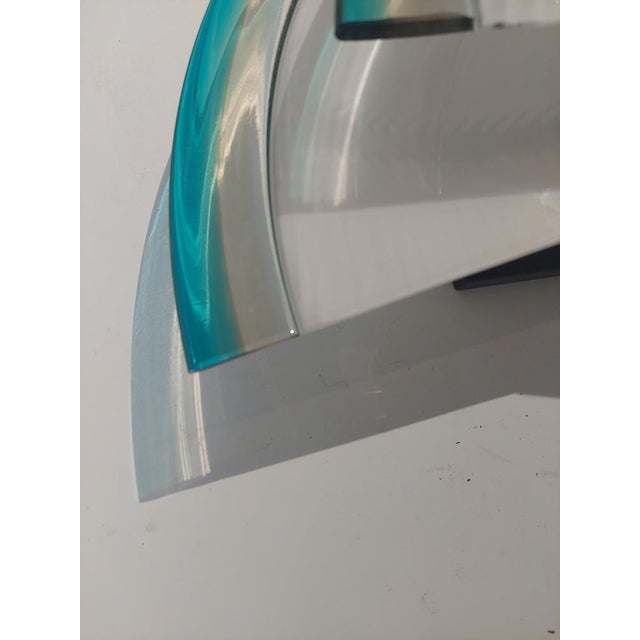 Blue Vintage Wall Lamp in Murano Glass from Leucos, 1970s For Sale - Image 8 of 12