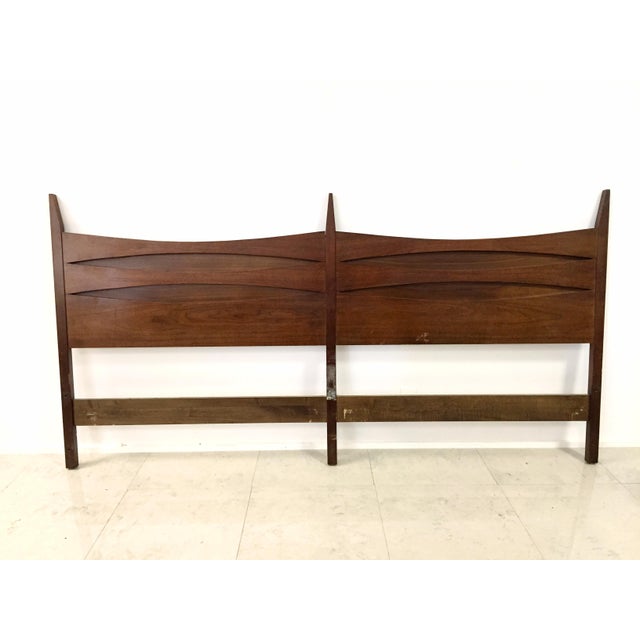 Vintage Walnut Danish Modern King Headboard Chairish