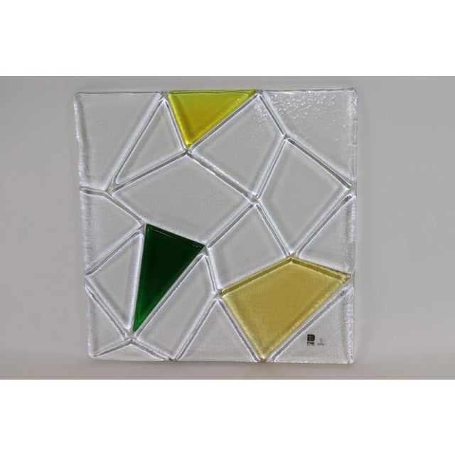 Mid-Century Murano Hand Cast Glass Panel For Sale - Image 9 of 9