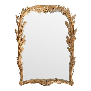 20th Century Carved Wheat Stalk Mirror by Chelini Giovannini, Made in Italy For Sale