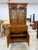 Vintage Geogre II Styl Bured Wood Yew Wood 2 Part Bookcase and Secretary Desk For Sale - Image 16 of 18