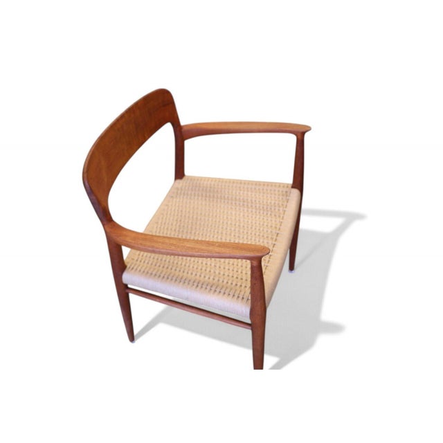 Model 56 Dining Chair in Teak and New Wicker Seat by Niels O. Møller, 1960s For Sale - Image 9 of 15