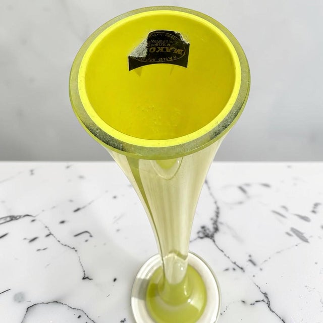 Makora Krosno Hand Blown Glass Vase For Sale - Image 4 of 6
