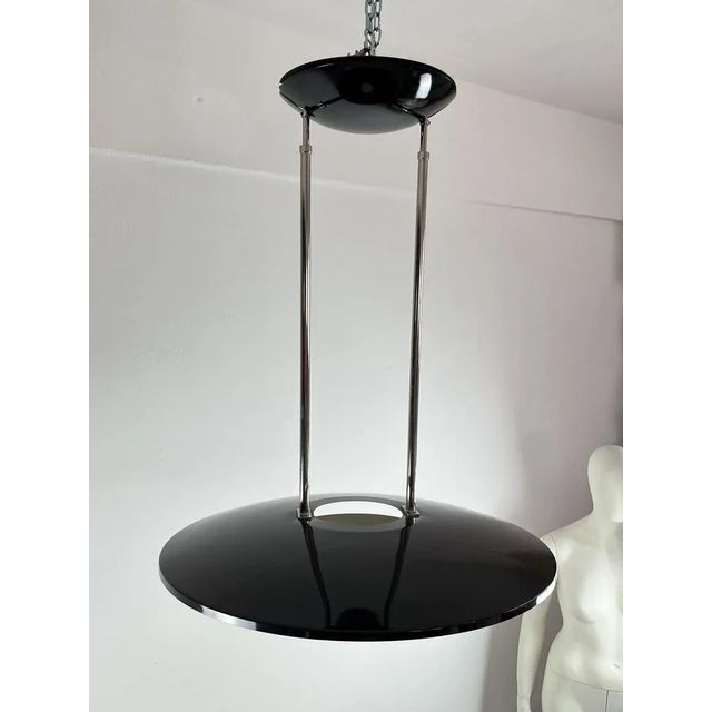 Vintage Chandelier in Enamelled and Glass Aluminum by Elio Martinelli for Martinelli Luce Italia, 1980s For Sale - Image 12 of 13