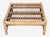McGuire Coastal Organic Modern Rattan Ottoman With Black & Ivory Cushion For Sale - Image 10 of 13