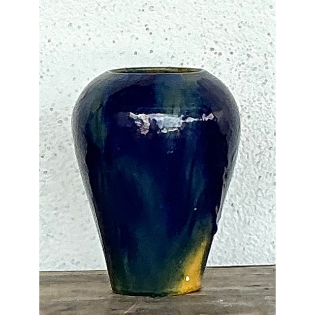 Vintage Original Glazed Ceramic Vase For Sale In West Palm - Image 6 of 12