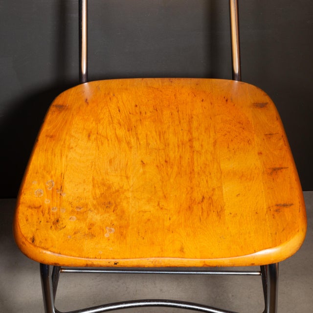 Heywood-Wakefield Kem Weber for Heywood Wakefield's Trimline Group Maple Desk Chair c.1950 For Sale - Image 4 of 7