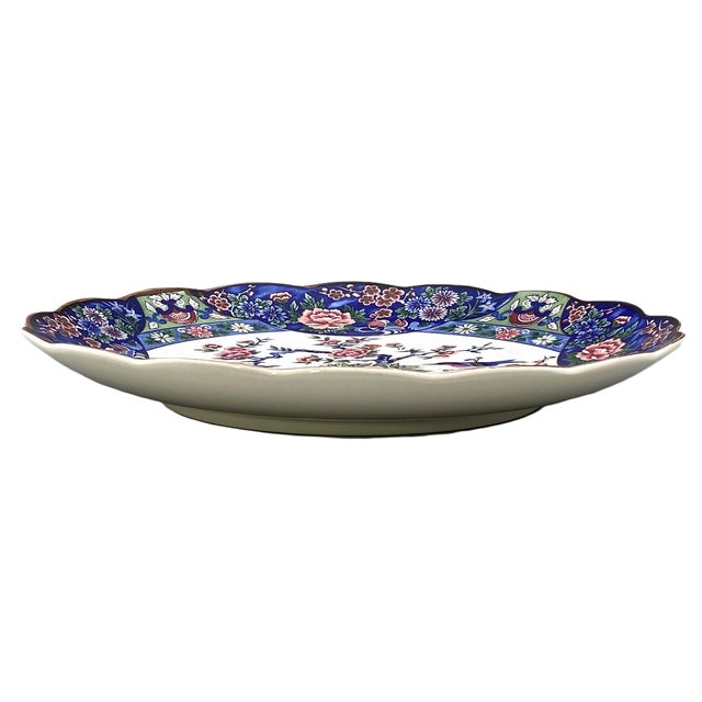 Japanese Imari Scalloped Porcelain Charger Plate For Sale - Image 3 of 8