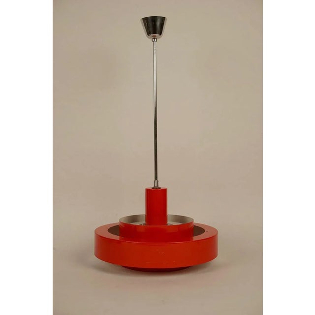 Danish Red Equator Lamp by Jo Hammerborg, 1968 For Sale - Image 6 of 10