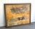 1960s-70s Pichotta Gross large gold/grey/brown abstract painting in wood frame. Frame has a couple of minor flaws at the...