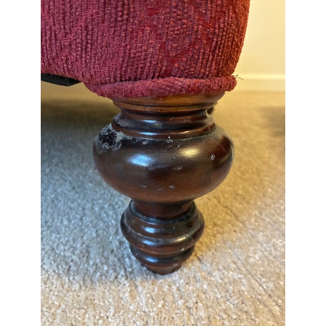 Vintage Arm Chair and Foot Rest For Sale - Image 4 of 6