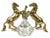 Three Brass Horses Holding Crystal Diamond Candle Holder For Sale - Image 4 of 11