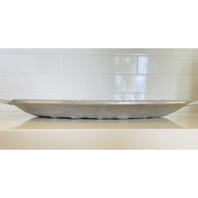 Late 20th Century Large Pewter Tray, Vintage For Sale - Image 13 of 15