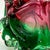 Emerald Signed David Van Noppen Ruffled Art Glass Vase in Emerald Green, Cranberry Pink & Blue For Sale - Image 8 of 8