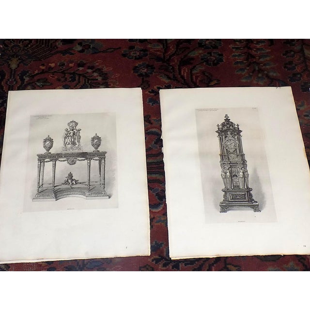 This set of nine (9)) mid 19th century black & white steel engravings depict various decorative items and art objects....