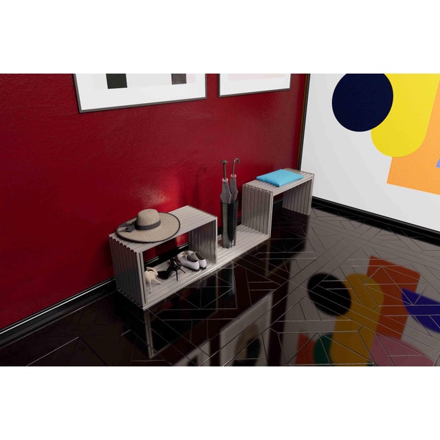Contemporary New York Shelf from Aluminium Exchange For Sale - Image 3 of 7