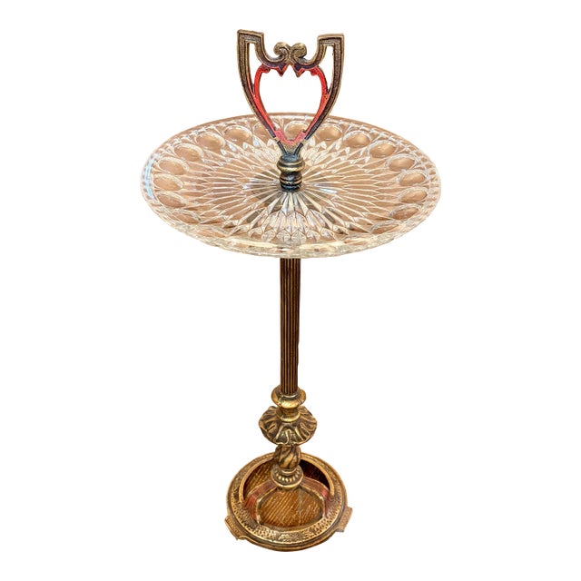 Mid 20th Century Hollywood Regency Pedestal Accent Table With Art Deco Influence For Sale