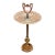 Mid 20th Century Hollywood Regency Pedestal Accent Table With Art Deco Influence For Sale