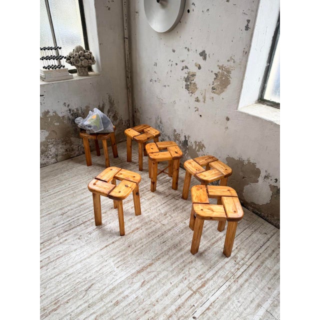 Stools by Olof Ottelin, Finland, 1950, Set of 6 For Sale - Image 9 of 18