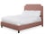 Modern Reagan Full/Double Bedframe, Blush Velvet For Sale - Image 3 of 4