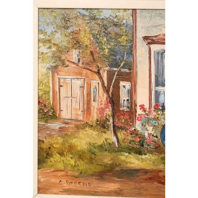 Aline Brochu Oil Painting, 'Rendez-Vous à L'Epicerie' For Sale - Image 10 of 18