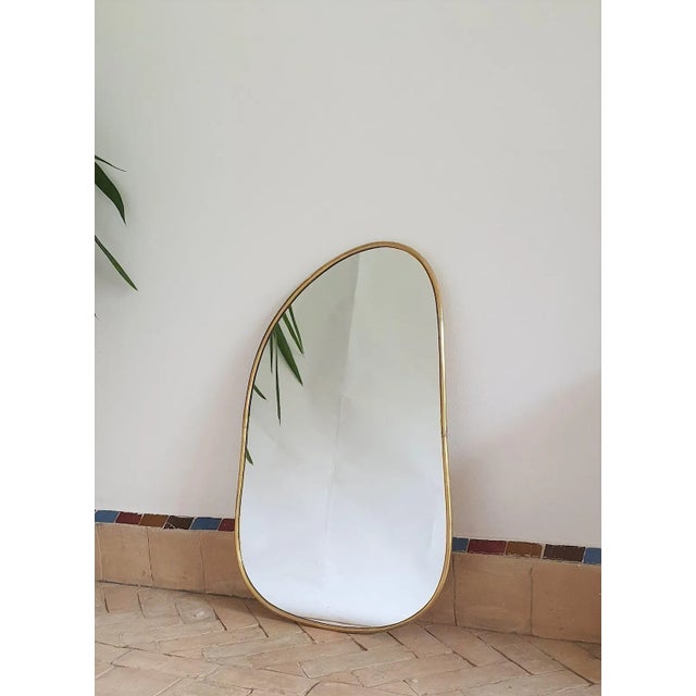 Metal Early 21st Century Handmade Brass Mirror From Marrakech For Sale - Image 7 of 7