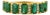 VRJewels 2.2ct Emerald & Diamond Half Band Ring in 18k Yellow Gold Size 5 For Sale