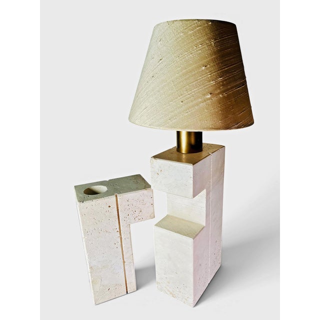Italian Travertine Lamp by Fratelli Mannelli, 1960s For Sale - Image 6 of 10