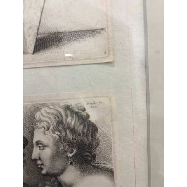 Wood 17th Century Wenceslaus Hollar "Varie Figurae" Signed Etchings After Da Vinci — Sequentially Framed Diptych For Sale - Image 7 of 12