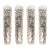 Elegant Transparent Hammered Glass Wall Sconces With Italian Murano Influence - Lot of 4 For Sale
